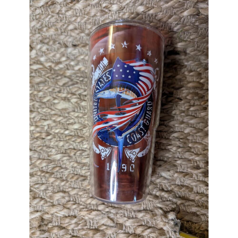 TERVIS United States Coast Guard 24oz Tumbler Cup American Flag Red White & Blue